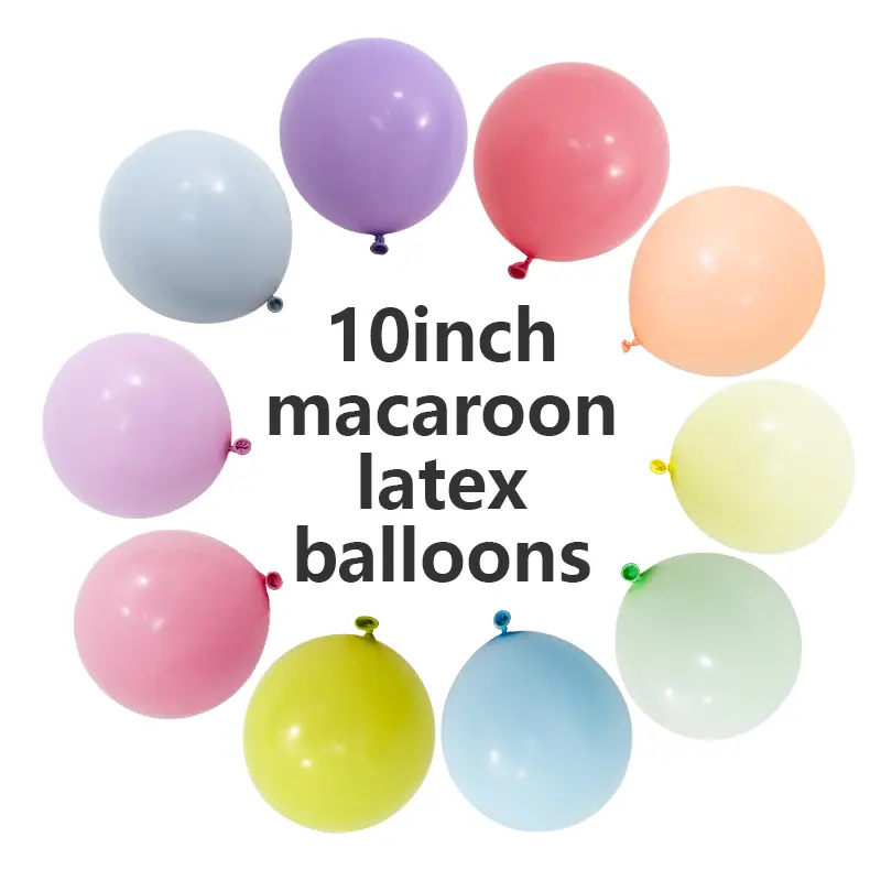 10-дюймовые латексные воздушные шары Macaron