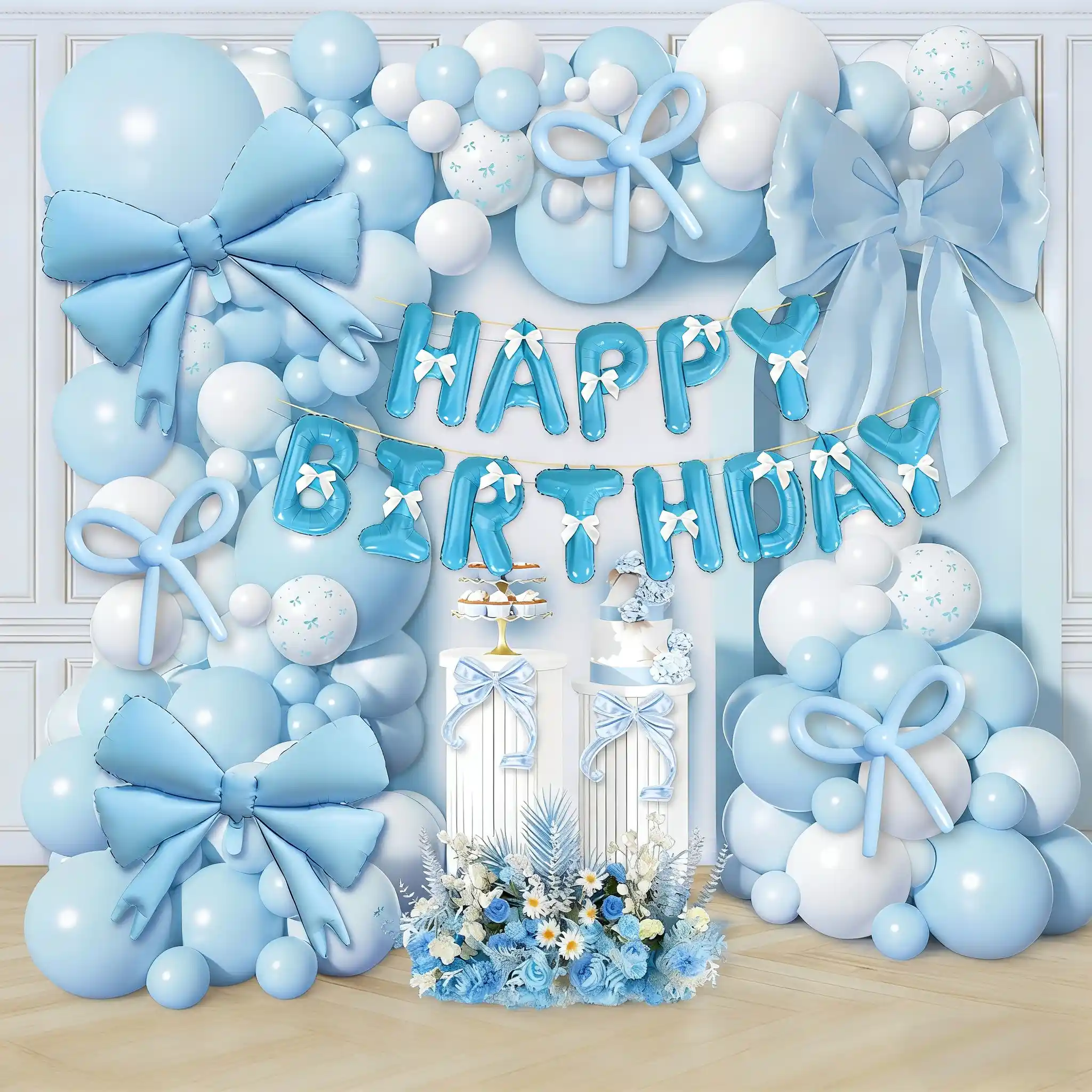 Арка из воздушных шаров в виде банта