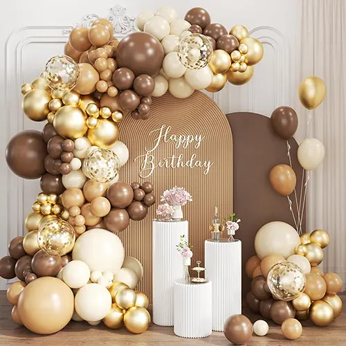 Комплект арки из воздушных шаров верблюжьего цвета