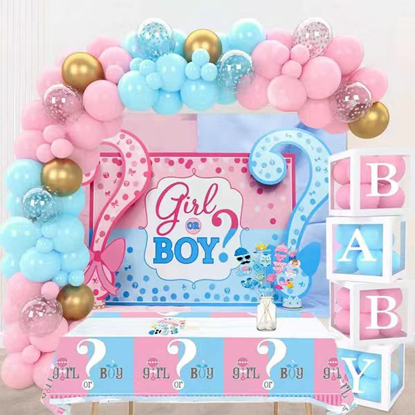 Воздушный шар Gender Reveal, комплект гирлянды