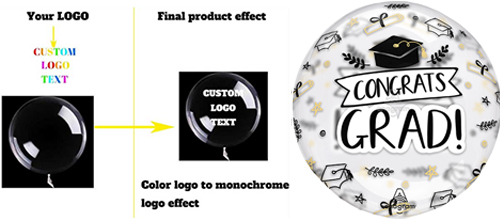 Custom printed Transparent Bobo Balloon