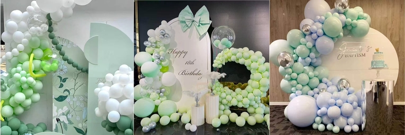Mint balloon garland