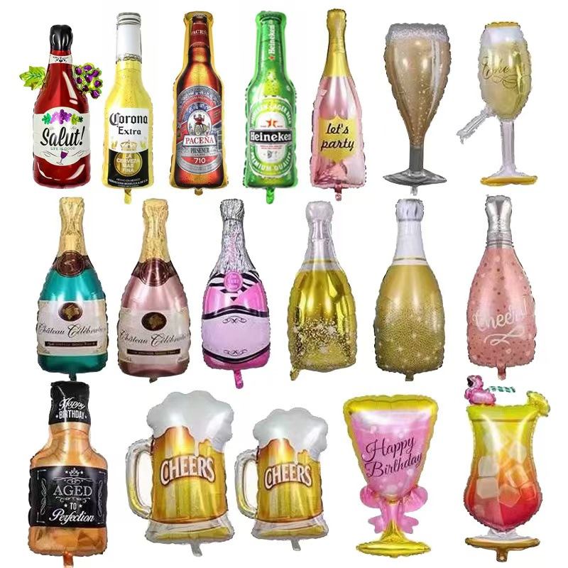 Воздушные шары из фольги для бутылок вина